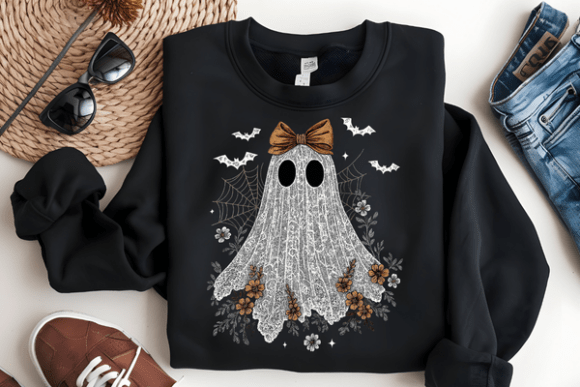 Halloween Lace Ghost Cute Lace Ghost T-Shirt