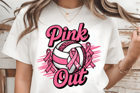 Breast Cancer Volleyball Pink out T-Shirt